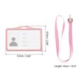 thumbnail image 2 of Uxcell 9.2x6.5cm Horizontal Aluminum Badge Holder with Metal Hook Lanyard Rose Gold Tone, 2 of 7