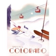 thumbnail image 3 of Wickstrom, Martin 12x14 Black Modern Framed Museum Art Print Titled - Skiing Colorado, 3 of 5