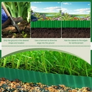 Plastic Lawn Edging, 6 x 30ft Corrugated Garden Border - DIY Landscape Edging for Flower Beds, Vegetable Gardens & Yard (Heavy-Duty, No Tools Needed)