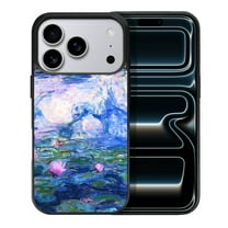 WIRESTER Shockproof Soft Rubber Cover Case for Apple iPhone 17 Pro 6.3" 2025, Claude Monet Water Lilies