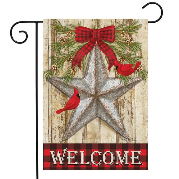 Briarwood Lane Festive Barnstar Winter Garden Flag