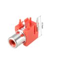 thumbnail image 3 of Conector RCA hembra de montaje en panel PCB rojo de 2 pines, 10Pcs, 3 of 4