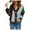 Black-Sweaters, variant on AGWOLF Womens V Neck Sweater Warm Color Block Ribbed Knit Jacket Oversized Striped Button Up Coat Tops