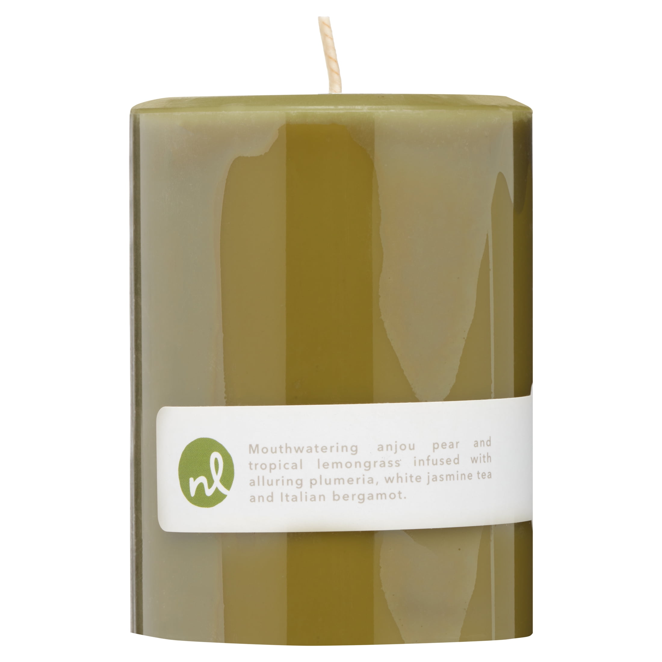 Northern Lights Fragrance Palette Pillar, Anjou Pear and Lemongrass -  Walmart.com, image size:2200x2200