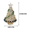 thumbnail image 3 of Honeeladyy 2.75 Inch Glass Christmas Tree Miniature Holiday Figurine Christmas Tree Figurines Stained Glass Tabletop Christmas Tree Ornaments Table Centerpiece for Home Office Christmas Decorations, 3 of 5