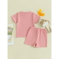 thumbnail image 4 of Hirigin Big Sister Big Brother Matching Outfits Toddler Baby Girl Boy Letter Embroidery Short Sleeve T Shirt and Shorts Summer Clothes, 4 of 8