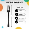 thumbnail image 5 of Exquisite 200-Count Disposable Plastic Forks, Heavy-Duty, Black, 4-Pack, 5 of 8