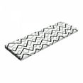 thumbnail image 1 of Black and Grey Bench Pad, Angled Stripes Line Art Design Monochromatic Ornamental Elements, HR Foam Cushion with Decorative Fabric Cover, 45" x 15" x 2", Black and Pale Grey, by Ambesonne, 1 of 3