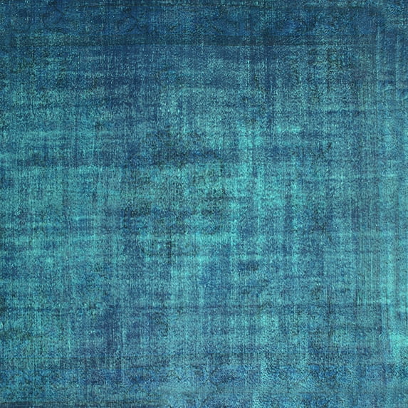 Ahgly Company Indoor Square Persian Turquoise Blue Bohemian Area Rugs, 5' Square