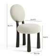 thumbnail image 3 of Sulley Cream Chenille Dining Chair, 3 of 8