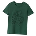 thumbnail image 3 of Camiseta básica para mujer, camiseta con cuello redondo para mochilero en la calle XL, 3 of 8