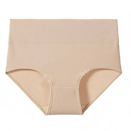 Riforla Women s Briefs Women s Comfortable Sports Sexy Breathable Women s Ice Silk High Waist Underwear Womens Underwear Beige M