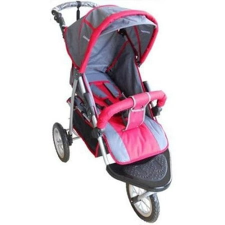 Jogging stroller EVA wheel 12 x 3 inch swivel front with a window at canopy