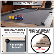 Freetime Fun 7 FT 3 in 1 Multi Game Combo Pool Table with Dining and Table Tennis Tops - RB3010