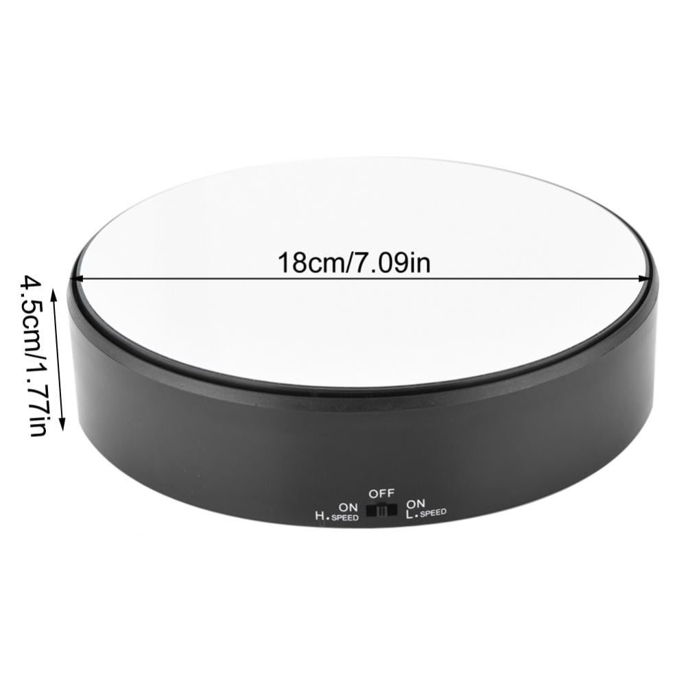 8" Black Anti-slip Top  Rotating Turntable Dynamic Display Stand Battery  ！ ♪ 