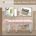 thumbnail image 6 of Thanaddo Heavy-Duty Adjustable Memory Foam PU Leather Massage Table w/ Removable Headrest, 73" x 27.5", Pink, 6 of 8