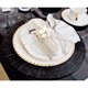 thumbnail image 5 of Juego de 6 servilleteros de flores doradas, servilleteros blancos de vacaciones para el titular de la fiesta de bodas, mesas de comedor, decoración y uso diario Namotu WMXL-401, 5 of 7