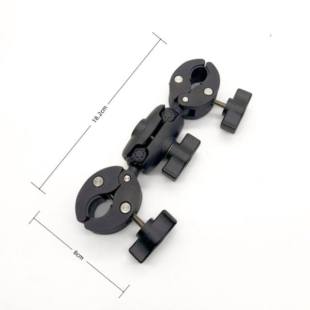 Mosiee Super Clamp Double Camera Clamp Mount Crab Plier Clip Bracket Double Ball Head