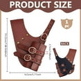 thumbnail image 2 of Funda de cuero de rana medieval para cinturón, para diestros, de PU., 2 of 9