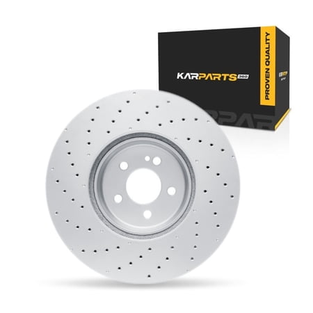 KarParts360 For Mercedes-Benz GLC300 2016-2023 Disc Brake Rotor Front | Cast Iron | Coated | Drilled | 36 Millimeters/1.42 Inches Nominal Thickness | 360 Millimeters/14.17 Inches Outside Diameter