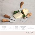 thumbnail image 2 of Juego de cuchillos para queso Twine Gourmet de acero inoxidable y madera, 4 unidades, 2 of 7