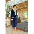 thumbnail image 5 of U2SKIIN Mens Fleece Robe, Plush Collar Shawl Bathrobe Flannel for Mens, 5 of 6