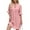 Dark Pink, variant on UVN Summer Dresses for Women Ruffle Short Sleeve Dress Casual V Neck T Shirt Dress