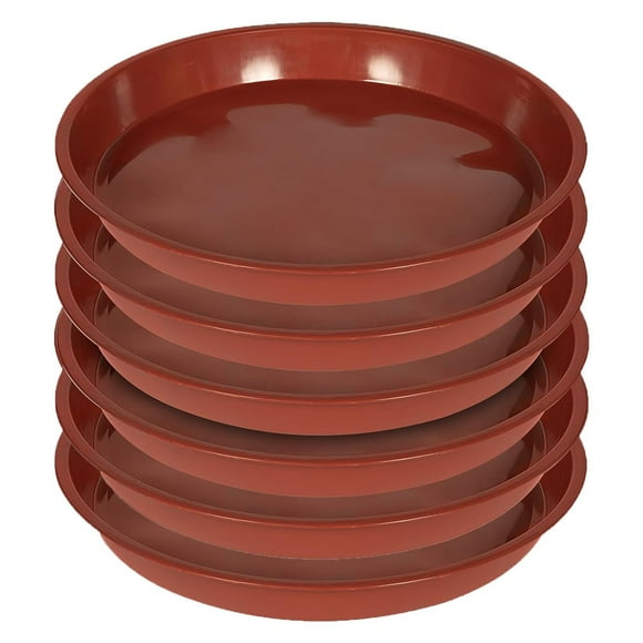 Estbridge 6 Pack Plastic Plant Saucer Heavy Duty Planter Saucers 10 inch Plant Pot Saucers Plastic Water Trays for Indoors and Outdoors Flower Plant Plant Drip Terracotta