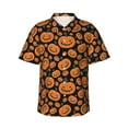 thumbnail image 1 of Balery Halloween Pumpkins Camisas hawaianas de manga corta para hombre, camisas playeras de corte holgado, camisas de vacaciones con botones,Medium, 1 of 7
