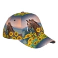 thumbnail image 3 of Haiem Horse Sunflowers Baseball Cap Dad Hat Cotton Soft Adjustable Fashion Hats for Men Women Unisex Style Headwear, 3 of 9