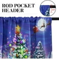 thumbnail image 6 of Christmas Tree Blue Colorful Kitchen Curtains Window Curtains and Valances Set 36 Inch, Snowman Deer Snow Winter Landscape Short Tier Curtain for Kitchen, Christmas Small Kitchen Decor, 6 of 6