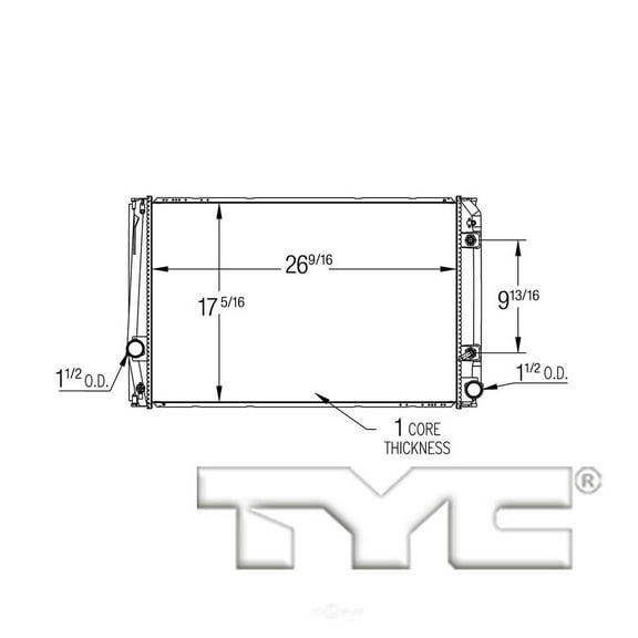 TYC 13550 Radiator Assembly Fits select: 2009-2012 TOYOTA RAV4