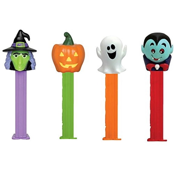 PEZ Halloween Dispensers 4 Pack with 2 Candy Packs