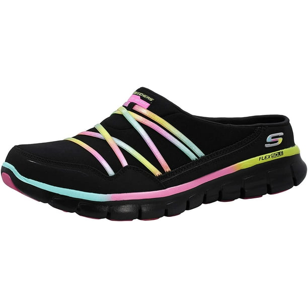 Skechers Sport Women's walking sneakers Air Streamer Black/Multi/Black Slip-on Mule 7 W US -