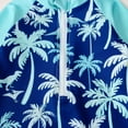 thumbnail image 6 of Cowsor Baby Boys One Piece Swimsuit Cute Print Half Placket Design with Swim Cap Quick Dry UV Protection Swimwear for Summer Beach Pool Fun, 6 of 7