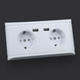 thumbnail image 4 of Power Outlet Socket, With Dual Usb Port USB EU Wall Socket, Double Eu Plug Sockets For Office, 4 of 8