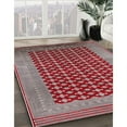 thumbnail image 2 of Ahgly Company Indoor Rectangle Mid-Century Modern Red Oriental Area Rugs, 7' x 9', 2 of 6