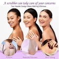 thumbnail image 6 of Nylon Body Scrubber Towel for Shower, Exfoliating Washcloth with Stretchable Pull Strap for Back Washing, Soft Scrub Cloth for Deep Cleaning Skin, 6 of 9