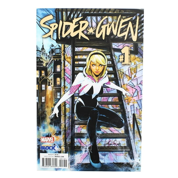 Marvel Spider-Gwen 1 Bande Dessinée (Couverture de Variante de Bloc Comique)