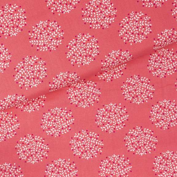 Waverly Inspirations Cotton 18" x 21" Snowball Coral Color Fat Quarter, 1 Piece