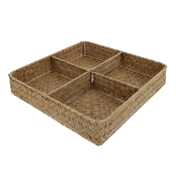 TAILTOSS Small Woven Basket Synthetic Material 1PC 11.0x11.0x2.0in