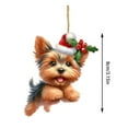 thumbnail image 3 of Dongrere 1pcs Acrylic Christmas Ornaments - Dog Tree Decor for Christmas Tree & Car Interior Decoration, Holiday Gift Idea, 3 of 7