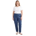 thumbnail image 6 of Turtle Bay New York Women's Elastic Stretch Waist Casual Denim Pull-on Cargo Pants, 6 of 6