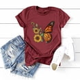 thumbnail image 5 of Trendfront Womens Butterfly Graphic Print Tee Fashion Summer Short Sleeve T Shirts Crewneck Casual Artistic Nature Style Trendy Tops, 5 of 5