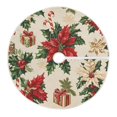 thumbnail image 6 of Yayeee Christmas Tree Skirt 47 inches for Xmas Tree Holiday Party Decoration, Christmas Poinsettia, 6 of 6