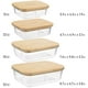 thumbnail image 2 of Set de recipientes de vidrio dokaworld con tapas de bambú x4, 2 of 9