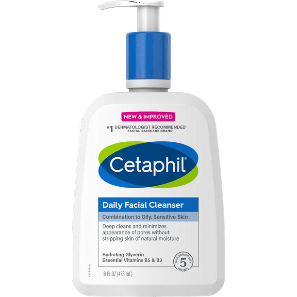 Cetaphil Daily Facial Cleanser Lotion for Combination to Oily, Sensitive  Skin, 16 fl oz