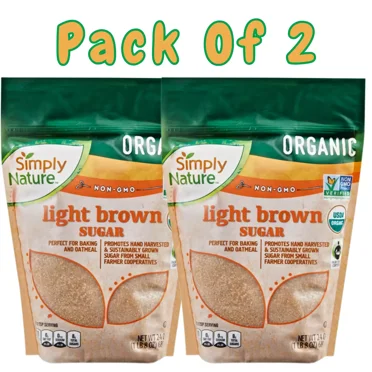 Organic Light Brown Sugar (24 oz. / 1.5 lb. Each) Pack of 2