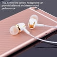 thumbnail image 4 of Écouteurs Filaires pour Tablette avec Micro, Accessoire Portable pour Téléphone Intelligent, Course, Camping, Voyage, Intra-Auriculaires, Commande Filaire, Écoute de Musique, Casque 3,5 mm, Or, 4 of 8