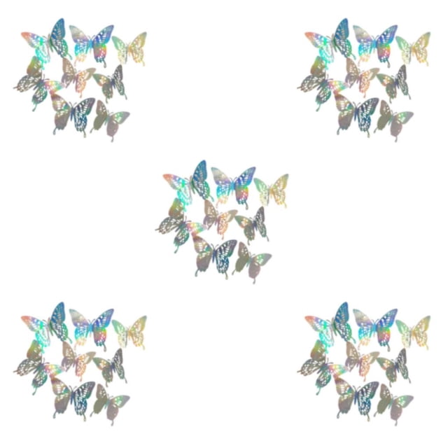 relayinert Decorative Butterflies Wall Stickers - Beautiful Addition To Home Multiple LK12 Colorful 5Set